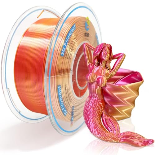 Qotolith 1,75 mm blau grünes Seide -Seiden -Pla -Filament, Coextrusionstechnologie, starke Haftung, geringes Verziehen, Beweis für den professionellen 3D -Druck (2) von Qotolite