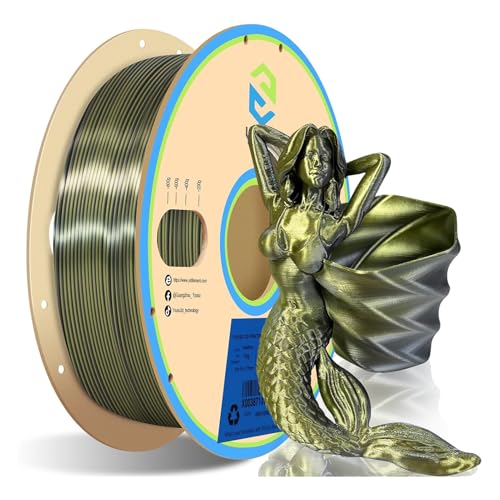 Qotolith 1,75 mm blau grünes Seide -Seiden -Pla -Filament, Coextrusionstechnologie, starke Haftung, geringes Verziehen, Beweis für den professionellen 3D -Druck (3) von Qotolite