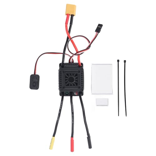 Qotolith 45A bürstenloser ESC, verstellbare Bremskraft, externer Programmieranschluss für 1 10 -Skala -RC -Fahrzeuge von Qotolite