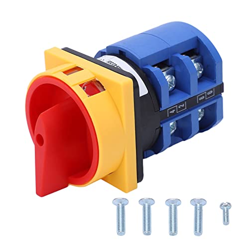 Qotolith 63A Drehtransferschalter, Doppelstromwechsel, Vorhängeschlosssicherheitsschalter für Generator Backup Home Workshop Verwendung Qotolith 63A Drehtransferschalter, Doppelstromwechsel, Vorhängeschlosssicherheitsschalter für Generator Backup Home Workshop Verwendung von Qotolite