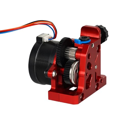 Qotolith All Metal Dual Gear Extruder -Kit, Hochdrehmoment 9,5: 1 Getriebe, CNC bearbeitete robuste Build, für Ender 3 Cr 10 3D -Drucker (Red) von Qotolite