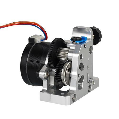 Qotolith All Metal Dual Gear Extruder -Kit, Hochdrehmoment 9,5: 1 Getriebe, CNC bearbeitete robuste Build, für Ender 3 Cr 10 3D -Drucker (Silver) von Qotolite