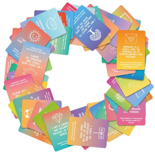 50 x inspirierende Karten, achtsame Bestätigungskarten, motivierende positive Zitate für Achtsamkeit, Meditation, Praxis, emotionale Unterstützung, für Mitarbeiter, Studenten, Kollegen 50 x inspirierende Karten, achtsame Bestätigungskarten, motivierende positive Zitate für Achtsamkeit, Meditation, Praxis, emotionale Unterstützung, für Mitarbeiter, Studenten, Kollegen von Qoukonao