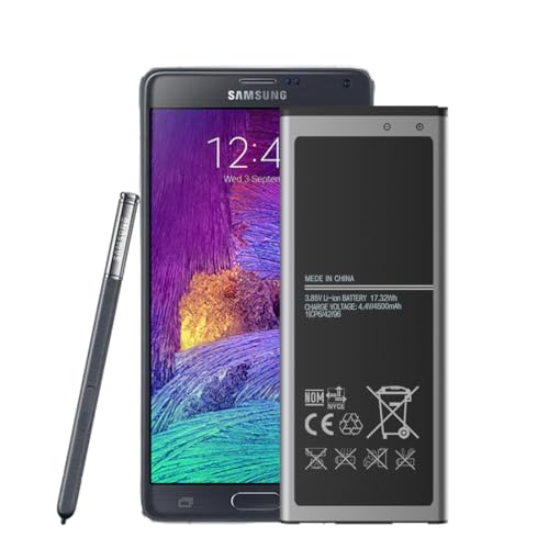 Akku für Samsung Galaxy Note 4,4500mAh Lithium-Ionen-Akku der Modelle für Samsung Note 4 N910 | N910U LTE | N910A AT&T | N910V Verizon | N910P Sprint | N910T T-Mobile ohne NFC von Qoutmcuy
