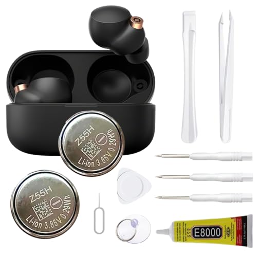 2PCS Z55H akku kompatibel mit WF-1000XM4 Bluetooth Headphones Battery Series Z55H CP1254 mit Reparatur Tool Kit von Qoutmcuy