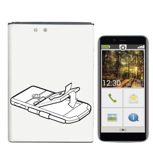 Ersatzakku für Emporia smart.3Mini/Smart.4, [2800mAh ] Hohe kapazität.kompatibel mit für Emporia SMART.4, Emporia SMART.3mini von Qoutmcuy