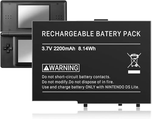 USG-003 Akku, 2200mAh USG-003 Ersatzakku für Nintendo DS Lite und NDSL (Nicht für Nintendo DSi, DSi XL, DSi LL) von Qoutmcuy