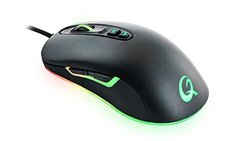 QPAD DX80 Gaming-Maus USB Optisch Schwarz, RGB 7 Tasten 1000 DPI, 1600 DPI, 2400 DPI, 3200 DPI, 5000 von Qpad