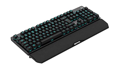 QPAD MK-40 Pro Gaming Membranical Keyboard, Halbmechanische Tastatur, Deutsches QWERTZ DE Layout, Metall Oberfläche, Beleuchtung, Schwarz von Qpad