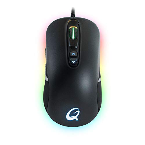 Qpad DX-30 Pro Gaming Maus, Optical Mouse, bis zu 2.800 DPI, LED Beleuchtung, Schwarz von Qpad