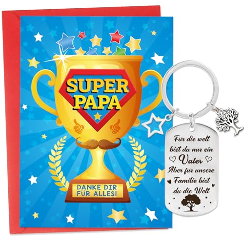 Qpout Vatertagsgeschenke für Papa,Vatertagskarte und Geschenk Schlüsselanhänger,Super Papa Trophäe Entwurf Karte,Vatertag Geschenkideen,Weihnachtsgeschenke,Geburtstag Geschenke Qpout Vatertagsgeschenke für Papa,Vatertagskarte und Geschenk Schlüsselanhänger,Super Papa Trophäe Entwurf Karte,Vatertag Geschenkideen,Weihnachtsgeschenke,Geburtstag Geschenke von Qpout