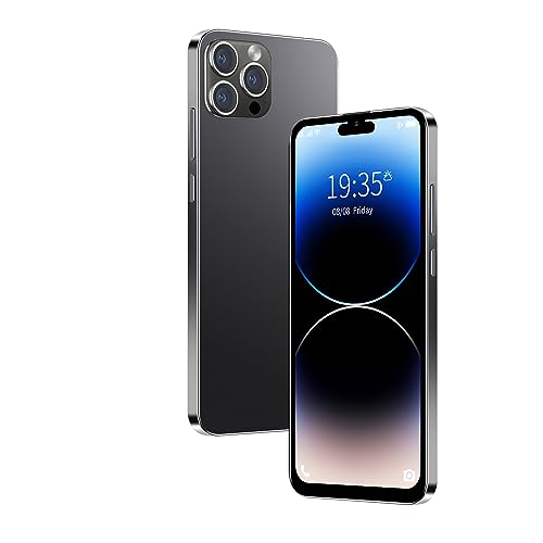 QrZrQ i15Pro Mobiltelefon, 6,1 Zoll HD-Display, Android 10.0, 16 GB (erweiterbar auf 128 GB), Quad Core, Dual SIM Dual Kamera Cheap 3G Smartphone (i15Pro-Black) von QrZrQ