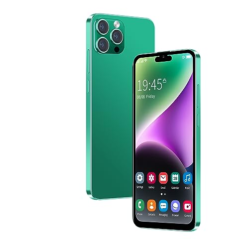 QrZrQ i15Pro Mobiltelefon, 6,1 Zoll HD-Display, Android 10.0, 16 GB (erweiterbar auf 128 GB), Quad Core, Dual SIM Dual Kamera Cheap 3G Smartphone (i15Pro-Green) von QrZrQ