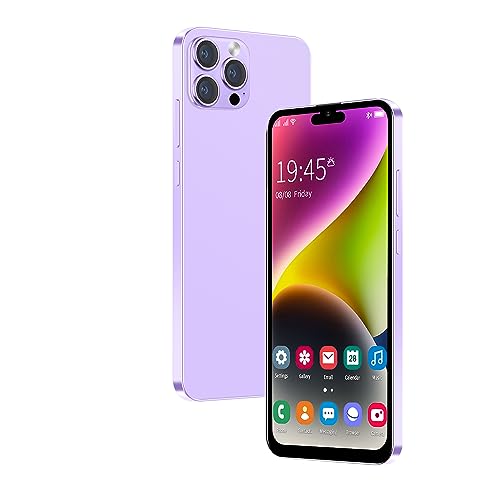 QrZrQ i15Pro Smartphone, 6,1 Zoll HD-Display, Android 10.0 Betriebssystem, 16 GB (erweiterbar auf 128 GB), Quad Core, Dual-SIM, Dual-Kamera, erschwingliche 3G-Handys (i15Pro-Purple) von QrZrQ