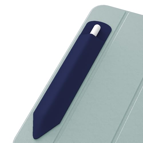 Qreninv Apple Pencil Hülle für 1./2. Generation und Pro Modelle, Elastische Tasche mit Befestigungsfunktion anTablets, Hülle, Blau von Qreninv