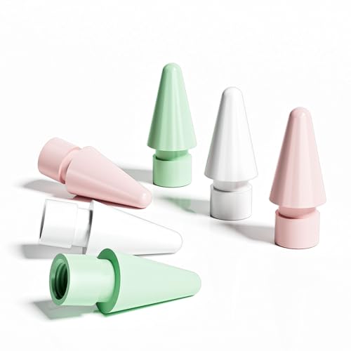 Qreninv Spitzen für Apple Pencil der 1. und 2. Generation - Hochempfindlicher Ersatzspitzen Nibs, Präzise Kontrolle, Abriebfeste Spitzen in Weiß (Colour-Green) von Qreninv