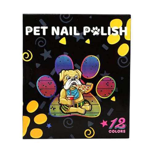 12 Pcs Haustier Nagellack Stift Set Wasserbasis Pet Nagellack Brush Stift Schnelles Trocknen Leicht Zu Entfernen von Qsvbeeqj