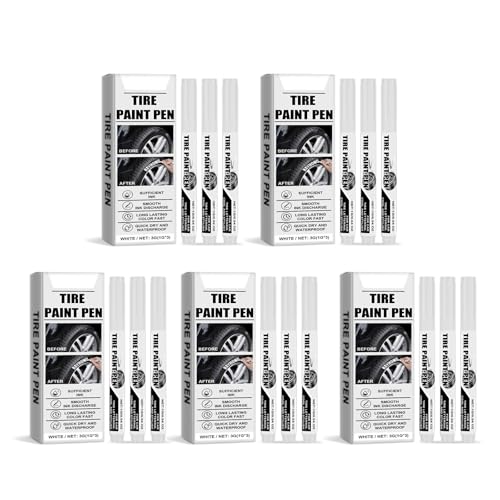 15pcs Auto Reifenmarker Stift Für Kratzer Reparatur Weißer Reifenfarbe Stift Schnell Trocknend Wasserfeste Temperaturbeständige von Qsvbeeqj
