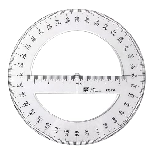 25 Cm Runde Protraktor Herrscher 360 Grad Kreise Prognaktor Vollmesser Kunststoff Messwerkzeug Schulversorgung von Qsvbeeqj