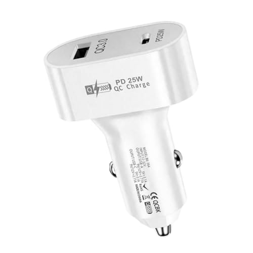 50W Doppel-Port Schnellladung Auto Steckdose Adapter Handys Auto Aufladen PD25W Typ C Auto Steckdose Adapter von Qsvbeeqj