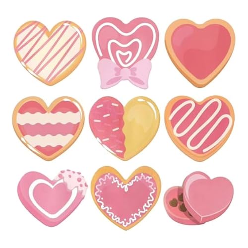 9pcs Selbstklebende Stick Notnoten Pad Herz Formstiftnoten Stickpolster Abnehmbares Sticksnoten Notizblock Not Note Pad Set Set Set von Qsvbeeqj