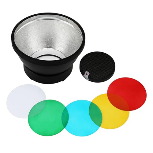 Creative Lighting Control Set ADR14 Standard-Reflektor mit 5 Farben und Rastern für Studio-Outdoor-Fotografie Creative Lighting Control Set ADR14 Standard-Reflektor mit 5 Farben und Rastern für Studio-Outdoor-Fotografie von Qsvbeeqj