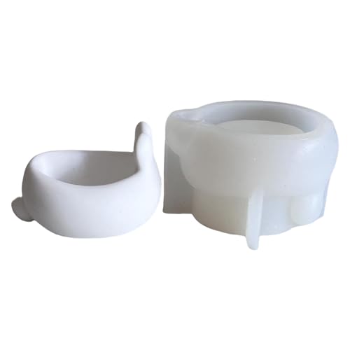 Easters Kaninchen Kerzenbecher Silikonform Handgemachtes Gipszement Aufbewahrung Eierschalenhalter Desktop Ornamentsharze Schimmel von Qsvbeeqj