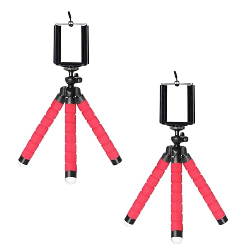 Flexibles Stativ-Stativ, tragbar, verstellbar, mit Clip-Halterung, Halterung für Handy-Action-Kamera, 2 Stück Flexibles Stativ-Stativ, tragbar, verstellbar, mit Clip-Halterung, Halterung für Handy-Action-Kamera, 2 Stück von Qsvbeeqj