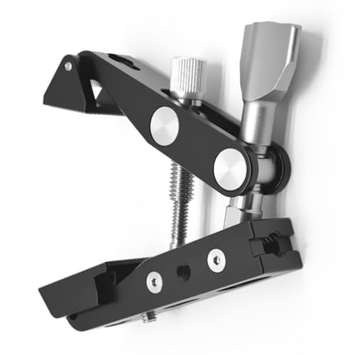 Fotografie Super Clamp 1/4 3/8 Schraubenlöcher Montieradapter Mit Ballhead Befestigung Für Actionkameras Und Mikrofone von Qsvbeeqj