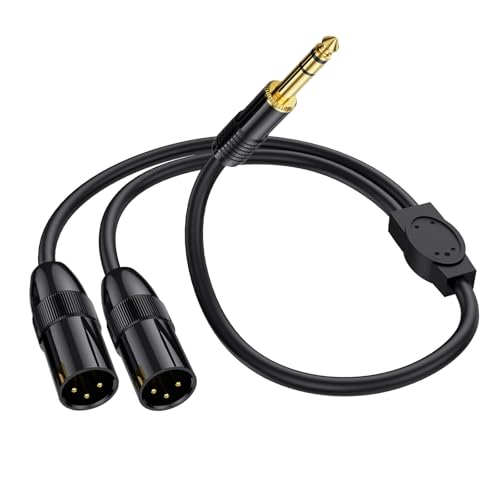 Qsvbeeqj 0 5/1 8/3 0 M 6 35 Mm Bis 2x3pin Ausgangskabel Standard 6 35 Bis 3 Pin Splitter Konverterkabel Für Verstärkermischer von Qsvbeeqj