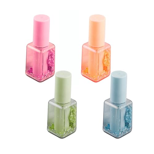 Qsvbeeqj 4 PCs Highlighters Set Highlighter Marker Nails Polnisch Form Highlighter Stift Bibelmarker Stift Zum Lernen Und Arbeiten von Qsvbeeqj