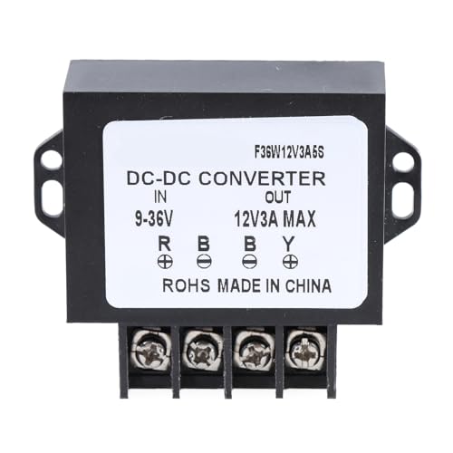 Qsvbeeqj Fahrzeug-Netzteil-Adapter, 9 V-36 V, breiter Eingang mit stabilem 12 V 3 A Ausgang für Navigation, Autolüfter, Lautsprecher Qsvbeeqj Fahrzeug-Netzteil-Adapter, 9 V-36 V, breiter Eingang mit stabilem 12 V 3 A Ausgang für Navigation, Autolüfter, Lautsprecher von Qsvbeeqj
