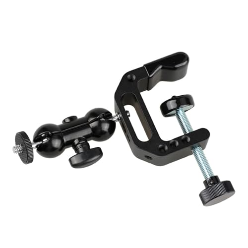 Qsvbeeqj Kamera-Klemme mit 0,64 cm Schraubarm für LED-Videoleuchten, Monitore, Action-Kamera, Sicherheitskamera von Qsvbeeqj
