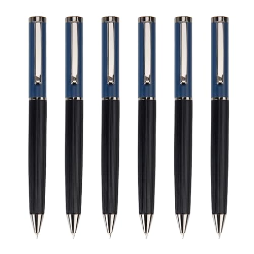 Qsvbeeqj Metall-Kugelschreiber, dekorativer Kugelschreiber, 1,0 mm, Ölstift, Schreibwarenstift für Büro, Schule, Klassenzimmer, 6 Stück von Qsvbeeqj