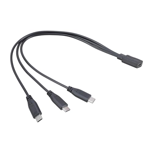 Qsvbeeqj Multiple Geräte Typ C Ladungskabel Y Splitter 3 Port Gleichzeitige Stromversorgung 30 Cm Kabel Für Mehrere Geräte Verwenden von Qsvbeeqj