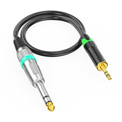 Qsvbeeqj Professionell 3 5 Mm Bis 6 35 Mm (6 5) Stereo Kabel 1/8 Bis 1/4 Kabel Zum Mischen Von Konsolenverstärkern Gitarren von Qsvbeeqj