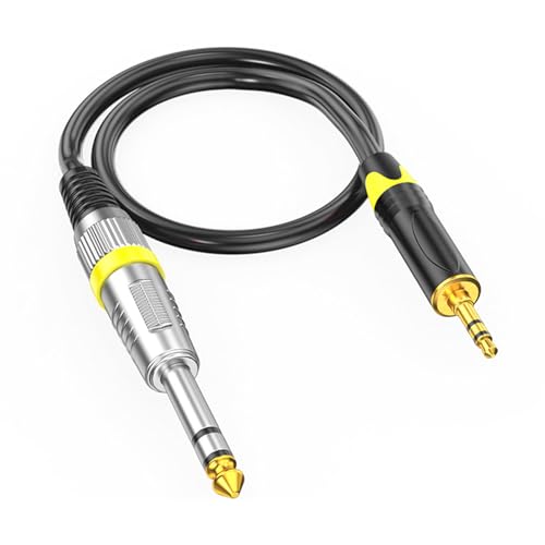 Qsvbeeqj Professionell 3 5 Mm Bis 6 35 Mm (6 5) Stereo Kabel 1/8 Bis 1/4 Kabel Zum Mischen Von Konsolenverstärkern Gitarren von Qsvbeeqj
