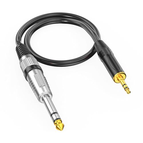 Qsvbeeqj Professionell 3 5 Mm Bis 6 35 Mm (6 5) Stereo Kabel 1/8 Bis 1/4 Kabel Zum Mischen Von Konsolenverstärkern Gitarren von Qsvbeeqj