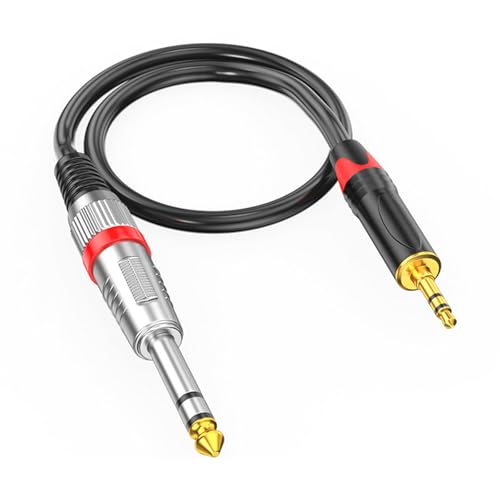 Qsvbeeqj Professionell 3 5 Mm Bis 6 35 Mm (6 5) Stereo Kabel 1/8 Bis 1/4 Kabel Zum Mischen Von Konsolenverstärkern Gitarren von Qsvbeeqj