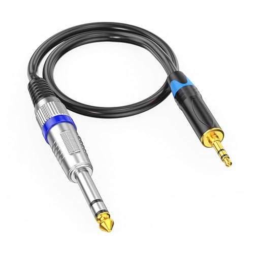 Qsvbeeqj Professionell 3 5 Mm Bis 6 35 Mm (6 5) Stereo Kabel 1/8 Bis 1/4 Kabel Zum Mischen Von Konsolenverstärkern Gitarren von Qsvbeeqj