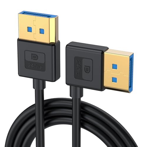 Qsvbeeqj Silikonkabel DisplayPort 1 4 90 ° Abgewinkeltes Kabel Bis Zu 8K60Hz 4K/144Hz Stütze Flexible 30-100 cm Längen von Qsvbeeqj