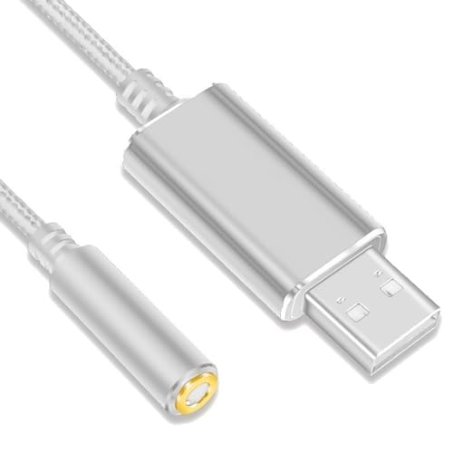 Qsvbeeqj USB-auf-3,5-mm-Soundadapter für Kopfhörer und Mikrofone für PC und Laptop Qsvbeeqj USB-auf-3,5-mm-Soundadapter für Kopfhörer und Mikrofone für PC und Laptop von Qsvbeeqj