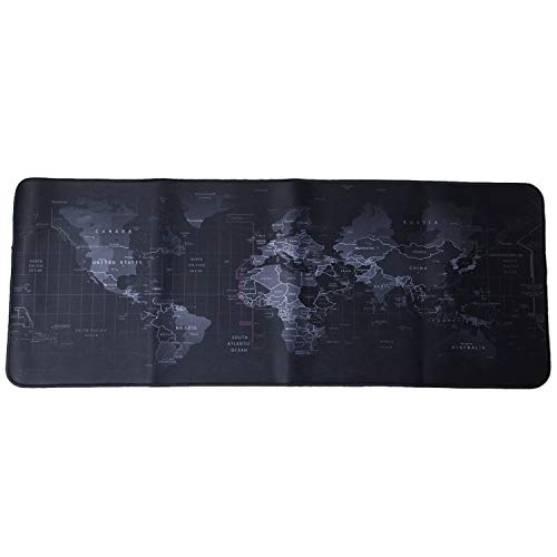 Qtrednrry Neue modische alte Weltkarte Mauspad Fuer Maus Notebook Computer Mauspad Spiele Mauspads Fuer Maus Spiel (80 x 30 cm) von Qtrednrry