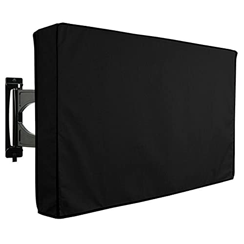 Qtrednrry Outdoor TV Abdeckung für 40 bis 42 Zoll LCD, LED, wasserdicht, wetterfest und staubdicht, TV Displayschutzfolie (Schwarz) von Qtrednrry