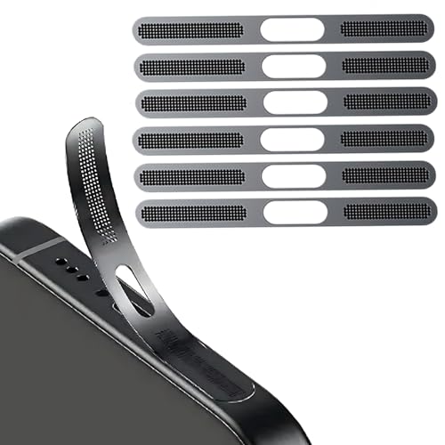 QttvbTna Black Mesh Staubdichte Netzaufkleber, 6 Stück Handy Staubschutz Net Stickers für iPhone 16 Pro, Telefon-Lautsprecherabdeckung, Telefon-Ladeanschluss QttvbTna Black Mesh Staubdichte Netzaufkleber, 6 Stück Handy Staubschutz Net Stickers für iPhone 16 Pro, Telefon-Lautsprecherabdeckung, Telefon-Ladeanschluss von QttvbTna