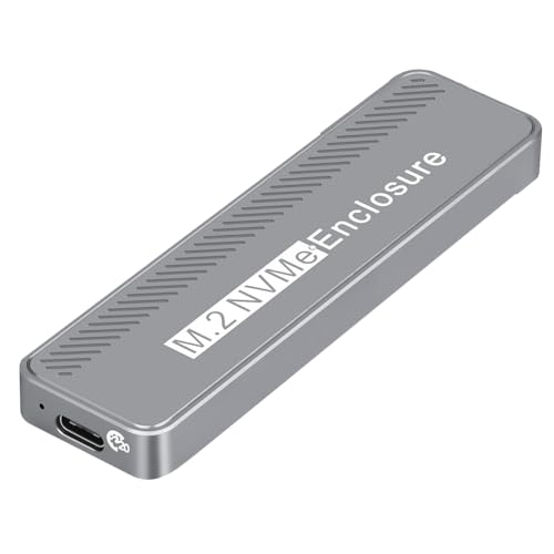 Qtynudy M.2 NVMe HDD-Gehäuse Space Gray USB3.2 Festplattenkasten USB3.2 GEN2x2 20Gbps Hochgeschwindigkeitsübertragung HDD-Gehäuse von Qtynudy