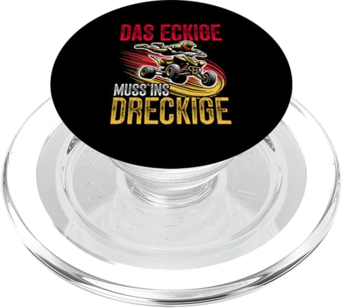 Das Eckige Muss Ins Dreckige Quad Biker Quad Fahrer Offroad PopSockets PopGrip für MagSafe Das Eckige Muss Ins Dreckige Quad Biker Quad Fahrer Offroad PopSockets PopGrip für MagSafe von Quad Fahrer Motorsport Grafik für Quad Besitzer