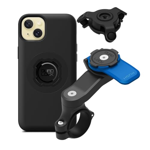 QUAD LOCK Lenker Handyhalterung für Motorrad mit Vibrationsdämpfer und MAG Hülle für iPhone 15 Plus QUAD LOCK Lenker Handyhalterung für Motorrad mit Vibrationsdämpfer und MAG Hülle für iPhone 15 Plus von QUAD LOCK