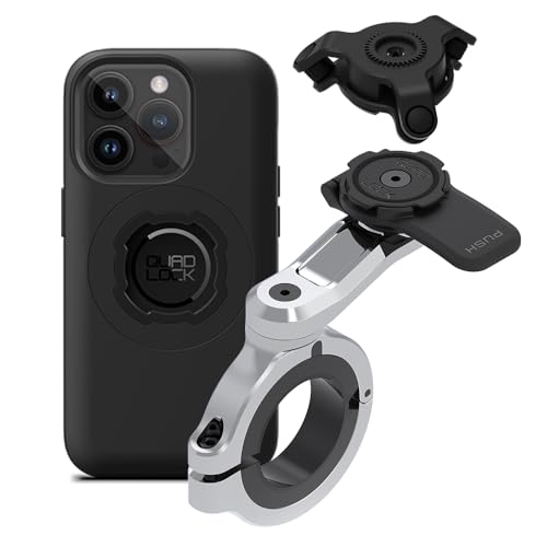 QUAD LOCK Lenker Handyhalterung PRO Chrom - Groß mit Vibrationsdämpfer und MAG Hülle für iPhone 14 Pro QUAD LOCK Lenker Handyhalterung PRO Chrom - Groß mit Vibrationsdämpfer und MAG Hülle für iPhone 14 Pro von QUAD LOCK