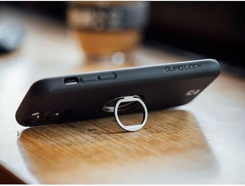 Quad Lock: Telefonhalterung Version 2, Schwarz, Ringgriff, Metall, Non-adhesive, Kompatibel mit allen Geräten mit Quad Lock Hülle oder Universaladapter von QUAD LOCK